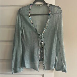 Beaded Light Blue Cardigan